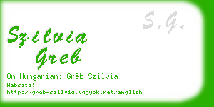 szilvia greb business card